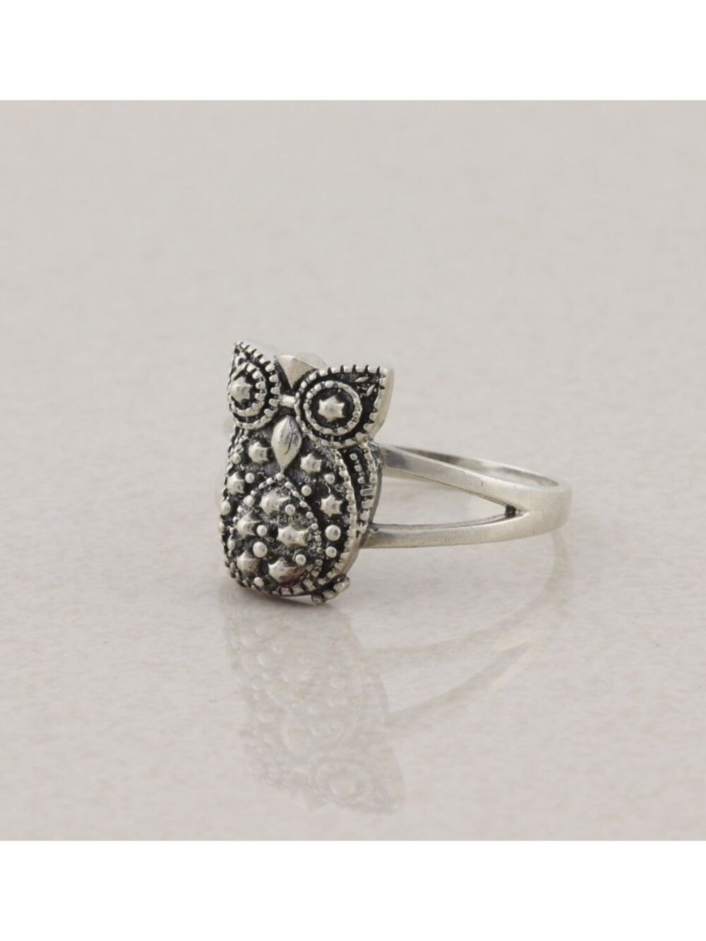 Sterling Silver Owl Ring Size 8 3/4 - Picture 7 of 7